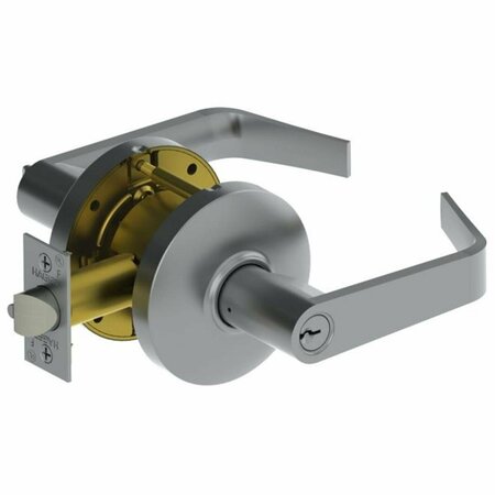 PATIOPLUS Withnell Lever Storeroom Cylindrical Lock, No. 000143 Satin Chrome PA2006879